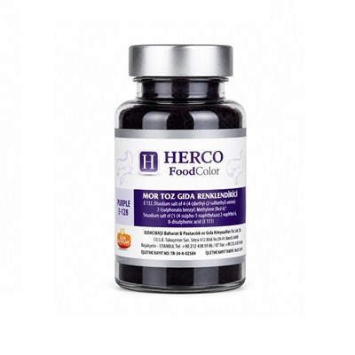 Herco Mor Toz Gıda Renklendirici 75 gr