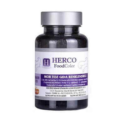 Herco Mor Toz Gıda Renklendirici 75 gr