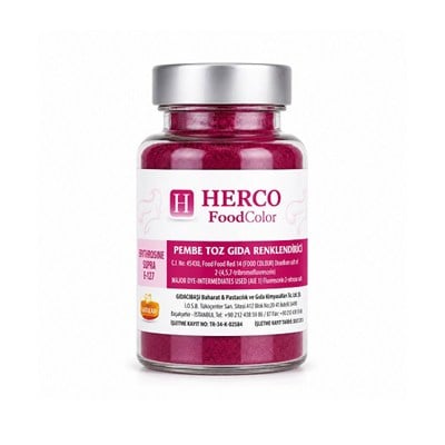 Herco Pembe Toz Gıda Renklendirici 75 gr