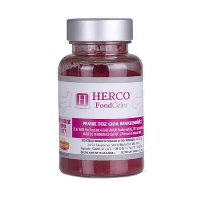 Herco Pembe Toz Gıda Renklendirici 75 gr
