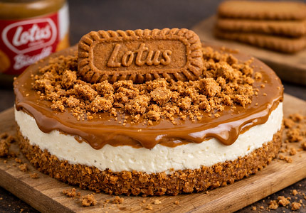 Lotus bisküvili pasta fırınsız kolay ev yapımı tatlı tarifi,Kremalı ve karamelli lotus bisküvili cheesecake görünümü,Evde yapılan fırınsız lotus bisküvili pasta dilimi,Lotus Biscoff kremalı pratik pasta tarifi sunumu,Kelepçeli kalıpta hazırlanmış lotuslu pasta,Üzeri lotus kremalı ve bisküvi parçalı cheesecake,Kahve yanına servis edilen lotus bisküvili pasta,Adım adım yapılan kolay lotus pasta sonucu,Labneli kremalı lotus bisküvili pasta,Ev yapımı karamelli lotus tatlısı sunumu,Lotus bisküvili pasta fırınsız kolay ev yapımı cheesecake tarifi