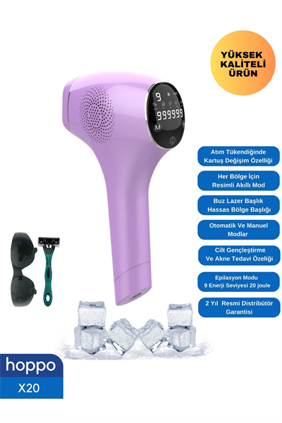 Ipl Buz Lazer Epilasyon Cihazı X20 999.999 Flash Atım