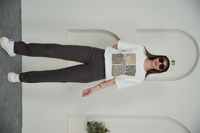  Düz kesim straight jean pantolon Kahve Rengi