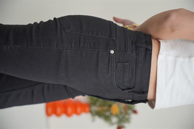  likralı boyfit yüksek bel jean siyah