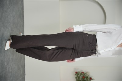 Wıde Leg Yüksek Bel  Kahve Jean