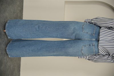 Wıde Leg Yüksek Bel  Mavi Jean