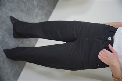 Wıde Leg Yüksek Bel Siyah Jean