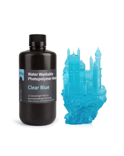 ELEGOO Suda Yıkanabilir Reçine Clear Blue - 1 Kg
