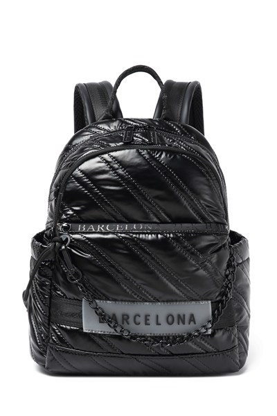 21K Barcelona Parlak Kumaş Askılı Kadın Sırt Çantası 3258