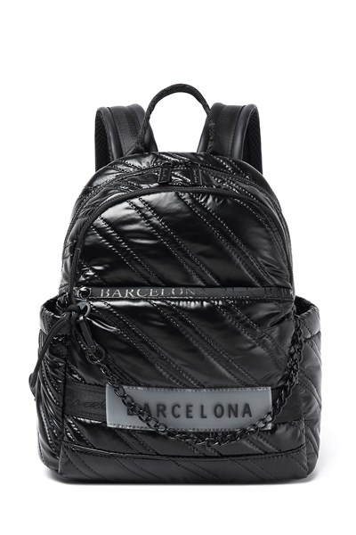 21K Barcelona Parlak Kumaş Askılı Kadın Sırt Çantası 3258