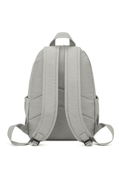 Büyük Boy Laptop Bölmeli Su Geçirmez Krınkıl Kumaş Okul Çantası Buz Gri