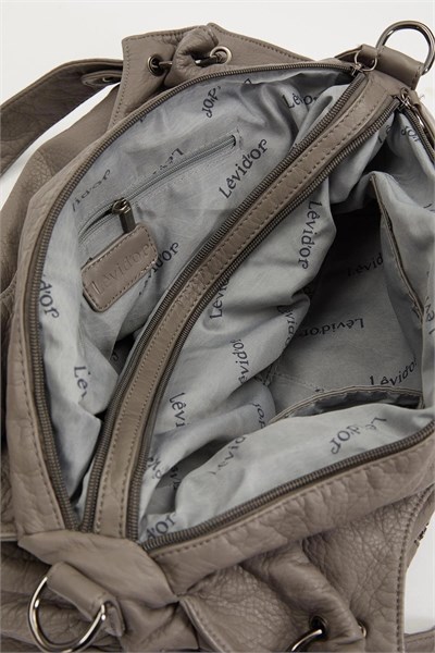 Büyük Boy Salaş Metal Detaylı Kadın Omuz Çantası 930262 Gri