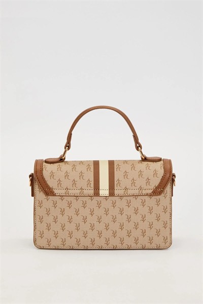 Camel Logolu Monogram Desen El Çantası