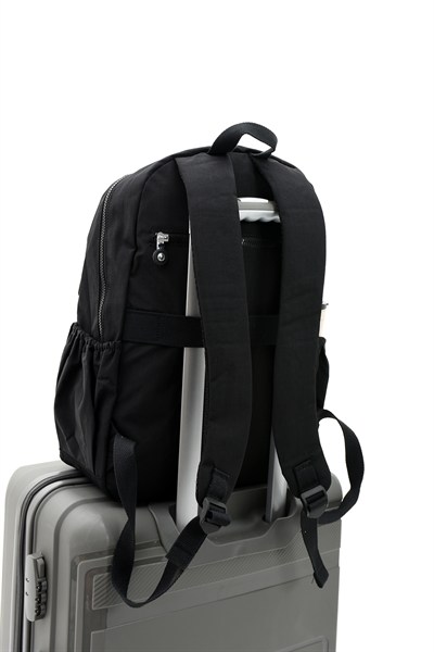 Çok Cepli Kadın Sırt Çantası Büyük Boy Okul ve Günlük HV3016 Black