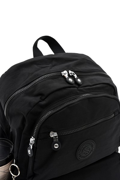 Çok Cepli Kadın Sırt Çantası Büyük Boy Okul ve Günlük HV3016 Black