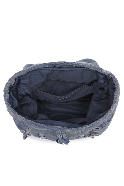 Denim Kot Kumaşı Kadın Sırt Çantası Barcelona 3217