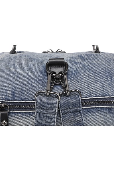 Denim Kot Kumaşı Kadın Sırt Çantası Barcelona 3218