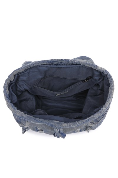 Denim Kot Kumaşı Kadın Sırt Çantası Barcelona 3217