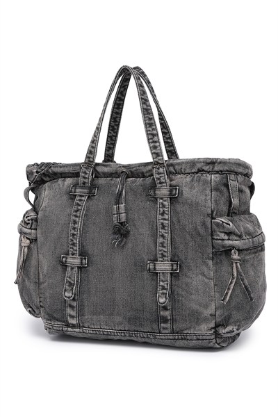 Denim Kot Kumaşı Omuz Kadın Çantası Barcelona 3216