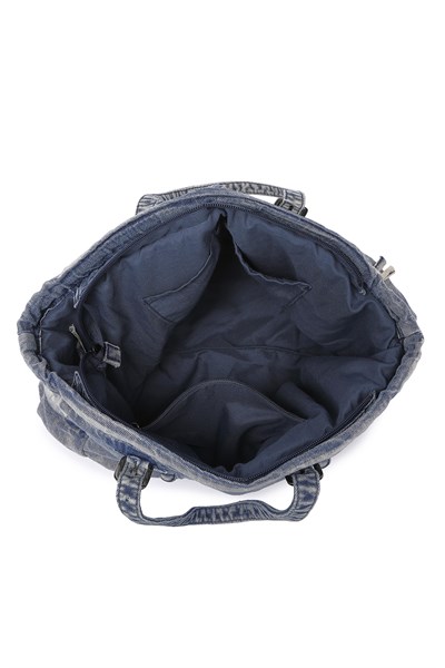 Denim Kot Kumaşı Omuz Kadın Çantası Barcelona 3216
