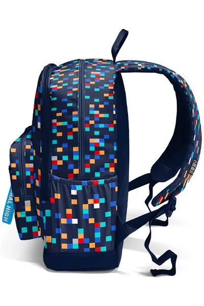 Erkek Çocuk Lacivert Geometrik Desenli Okul Çantası 33235