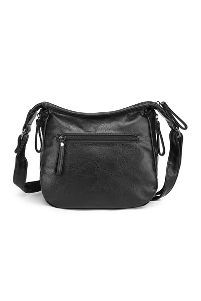 Günlük Küçük Boy Yan Cep Detaylı Uzun Askılı Kadın Çapraz ve Omuz Çantası Siyah