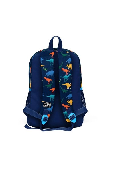 Kids Lacivert Mavi Dinazor Desenli 3’lü Okul Çanta Seti SET0123115