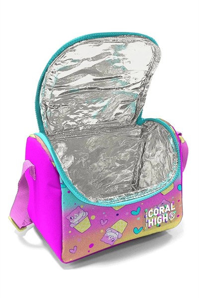 Kids Renkli Dondurmalı Kedi Desenli 3’lü Okul Çanta Seti SET0123648