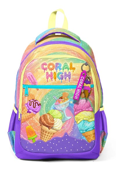 Kız Çocuk Milka Dondurma Desenli 3’lü Okul Çanta Seti SET0133254