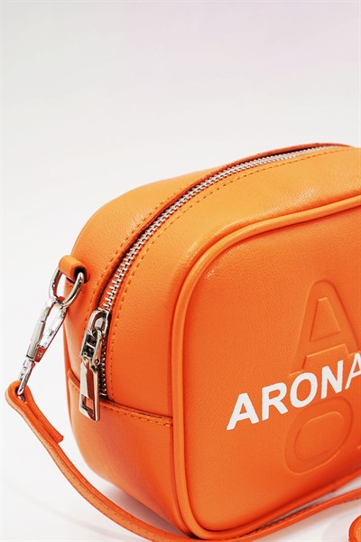 Küçük Boy  Crossbody Çapraz Askılı Kadın Omuz Çantası Turuncu