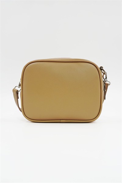 Küçük Boy  Crossbody Çapraz Askılı Kadın Omuz Çantası Nude
