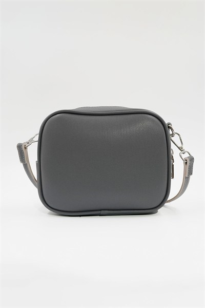 Küçük Boy  Crossbody Çapraz Askılı Kadın Omuz Çantası Gri