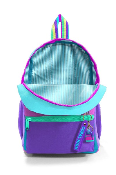Minik Yuva Sırt Çantası Pembe Pastel Renkli İki Bölmeli 23559