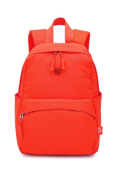 Orange Ultra Hafif Kumaş Orta Boy Günlük Kadın Sırt Çantası