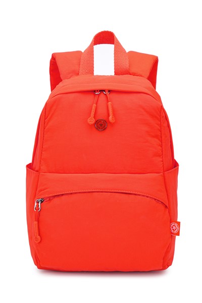Orange Ultra Hafif Kumaş Orta Boy Günlük Kadın Sırt Çantası