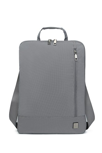 Smart 180 Derece Açılabilir Koruma Bölmeli 15,6 İnç Laptop El ve Omuz Çantası Gri