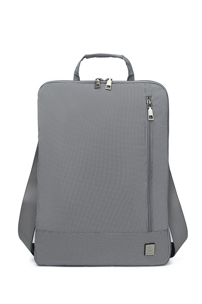 Smart 180 Derece Açılabilir Koruma Bölmeli 15,6 İnç Laptop El ve Omuz Çantası Gri