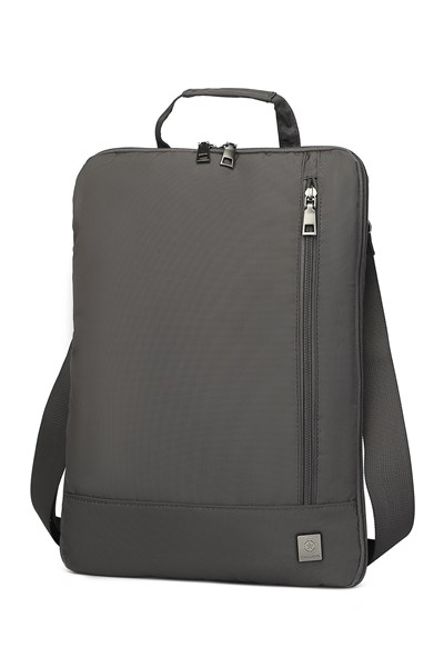 Smart 180 Derece Açılabilir Koruma Bölmeli 15,6 İnç Laptop El ve Omuz Çantası Koyu Kahve