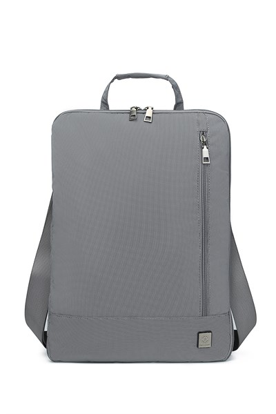 Smart 180 Derece Açılabilir Koruma Bölmeli 15,6 İnç Laptop El ve Omuz Çantası Gri