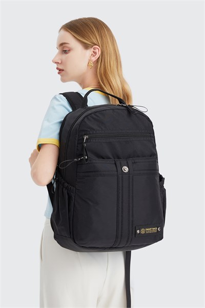 Smart Bags Büyük Boy Laptop Bölmeli Günlük ve Okul İçin Uygun Su Geçirmez Sırt Çantası 8718 Lacivert