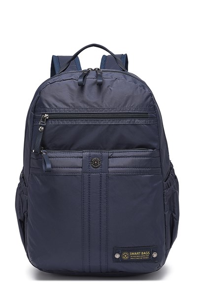Smart Bags Büyük Boy Laptop Bölmeli Günlük ve Okul İçin Uygun Su Geçirmez Sırt Çantası 8718 Lacivert
