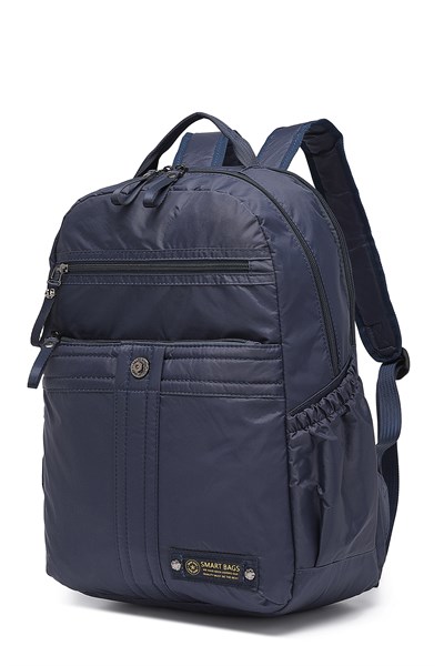 Smart Bags Büyük Boy Laptop Bölmeli Günlük ve Okul İçin Uygun Su Geçirmez Sırt Çantası 8718 Lacivert