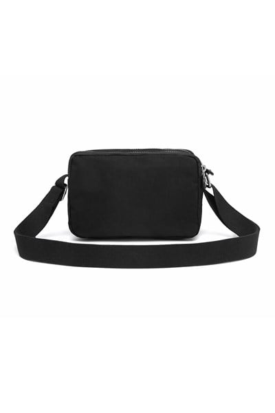 Smart Bags Günlük Küçük Boy Su Geçirmez Hafif Krınkıl Kumaş Kadın Omuz Çantası Siyah