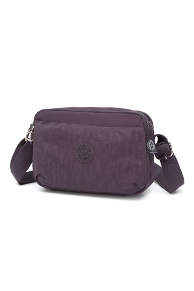 Smart Bags Günlük Küçük Boy Su Geçirmez Hafif Krınkıl Kumaş Kadın Omuz Çantası Mürdüm