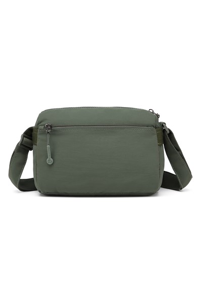 Smart Bags Haki Kadın Omuz Çantası Hafif Kumaş Çok Cepli Çapraz Uzun Askılı