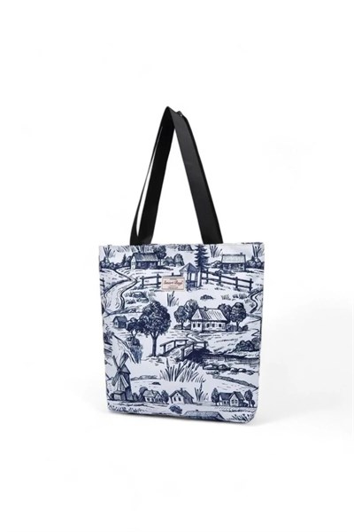 Smart Bags Printed Edition Kadın Günlük Hafif Kumaş Omuz Çantası Manzara