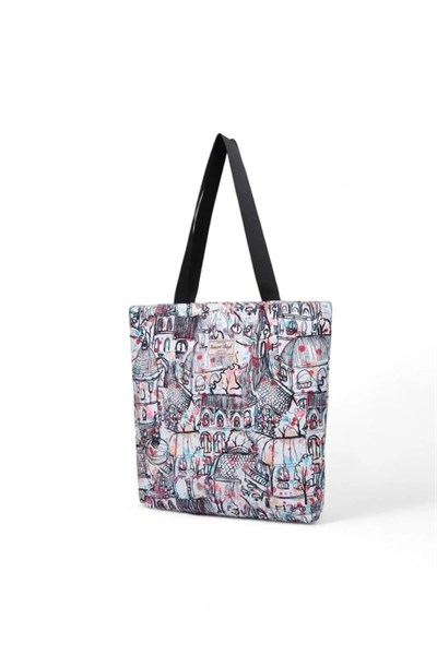 Smart Bags Printed Edition Kadın Günlük Hafif Kumaş Omuz Çantası Grafiti