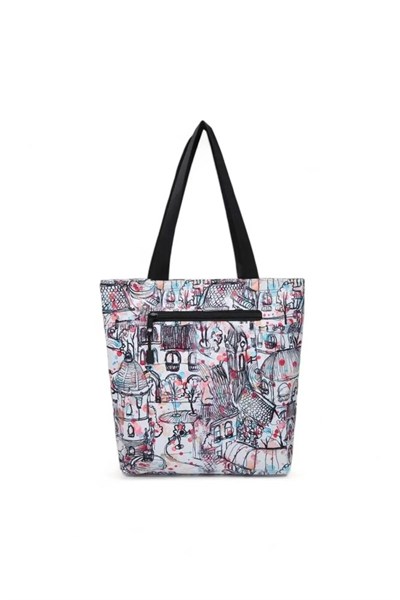 Smart Bags Printed Edition Kadın Günlük Hafif Kumaş Omuz Çantası Grafiti