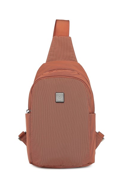 Smart Unisex Body Bag Tasarım Vücut Sırt ve Göğüs Çantası Ayarlanabilir Askılı Kiremit