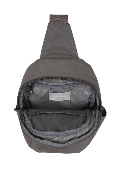 Smart Unisex Body Bag Tasarım Vücut Sırt ve Göğüs Çantası Ayarlanabilir Askılı Gri